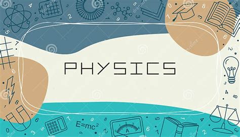 Vector Design Templates For Physics In Simple Modern Style With Line