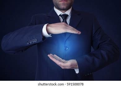 Businessman Cupped Hands Holding Something Stock Photo 591500096 | Shutterstock