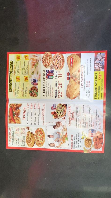 Menu At Gusto Pizza Wings Restaurant London