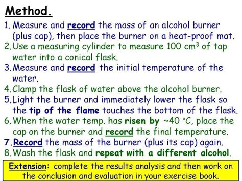 Combustion of Alcohols GCSE Core Practical Lesson (SC23b) TRIPLE | Teaching Resources