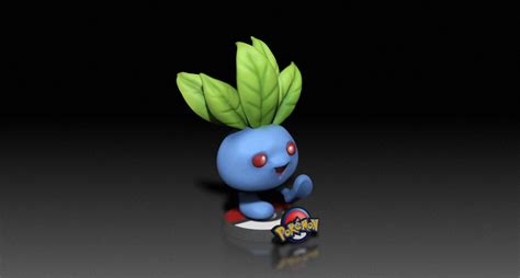 Stl File Oddish Pok Mon Figurine D Print Model D Printer Model