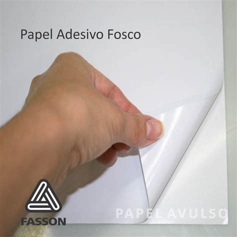 Papel Adesivo Fasson Fosco Papel Avulso Loja