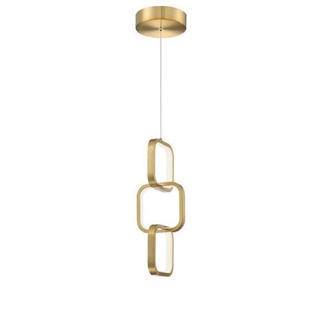 Dainolite Patsy Light Aged Brass Statement Integrated Led Pendant