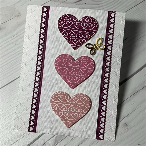 Simple Valentine Card using Stampin' Up! Lots of Heart Bundle | Stamped ...