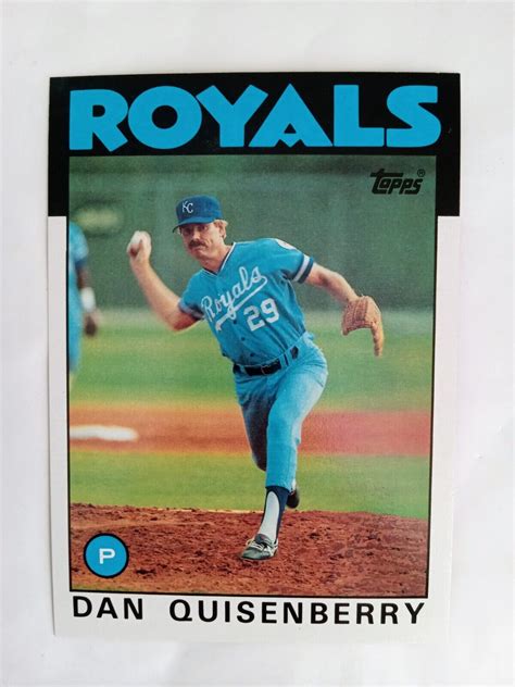 Dan Quisenberry Topps Super Kansas City Royals Ebay