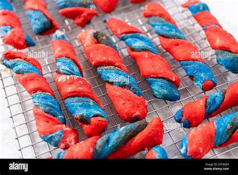 Patriotic Cinnamon Twists Stock Photo Alamy