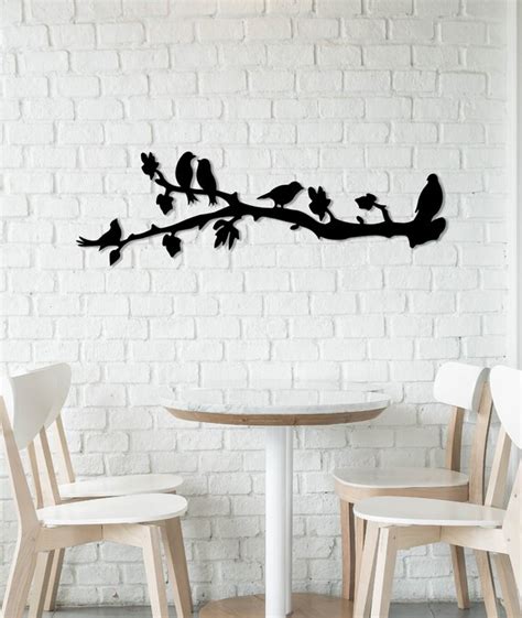 Metalen Wanddecoratie Vogels Op Tak Metalen Vogels Wall Art Etsy