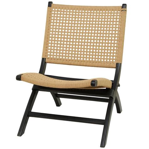 Litton Lane Black Wood Contemporary Folding Chair 042789 The Home Depot