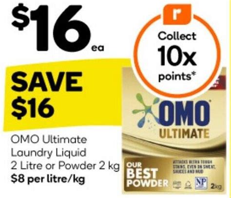 Omo Ultimate Laundry Liquid Litre Or Powder Kg Offer At Woolworths