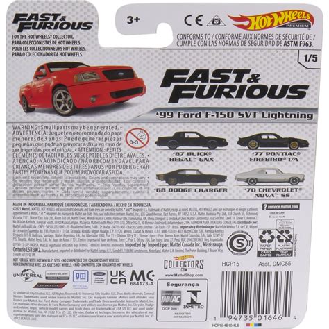 Mattel Hot Wheels Συλλεκτικά Αυτοκινητάκια Entertainment Fast Furious 99 Ford F 150 SVT