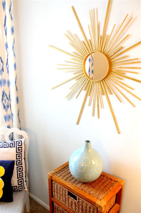 thrifty tuesdays DIY sunburst mirror Kendin yap ayna Güneş şeklinde