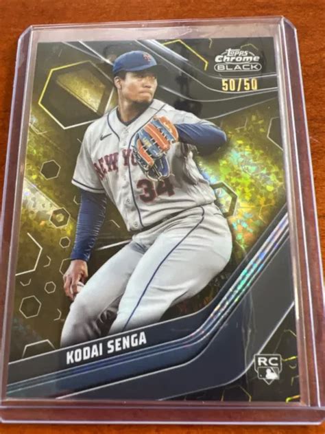 Topps Chrome Noir Kodai Senga R Fracteur Or Rc Rookie