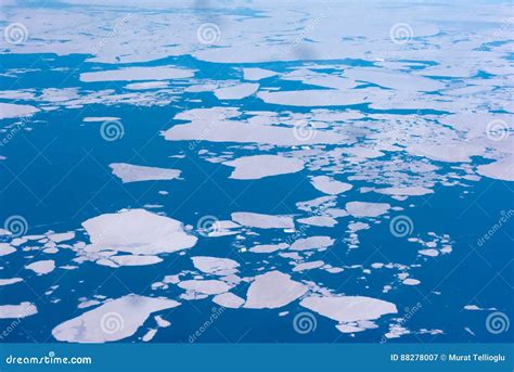 Aerial View Of The Arctic Ocean Stock Image Image Of Editorial