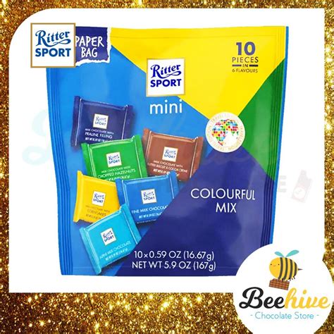 Ritter Sport Mini Colourful Mix Chocolate 10pcs 167g