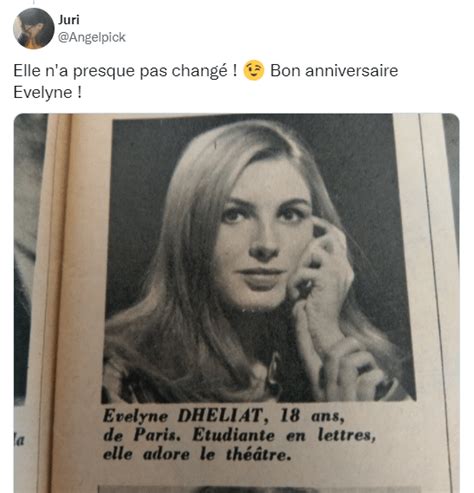 Évelyne Dhéliat jeune à quoi elle ressemblait quand elle avait 18 ans