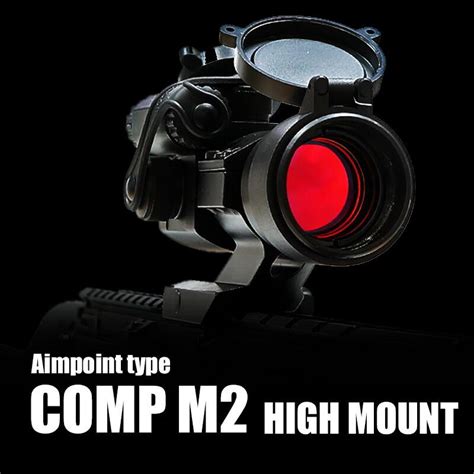 エアガン ドットサイト Aimpointタイプ Comp M2 ドットサイト ハイマウント キルフラッシュ付 20mmレイル対応 02