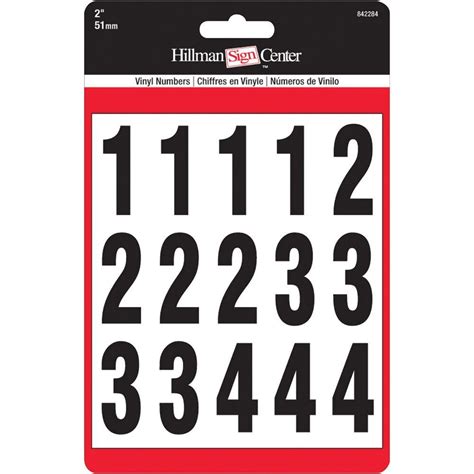 The Hillman Group 2 In Self Adhesive Vinyl Number Pack 842284 The