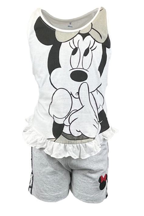 Fully Licensed Minnie Mouse Grey White 2 Piece Set 2 95 Per Set