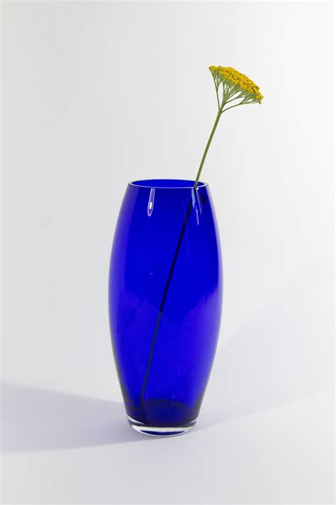 Large Cobalt Blue Vase Handmade In Poland Etsy