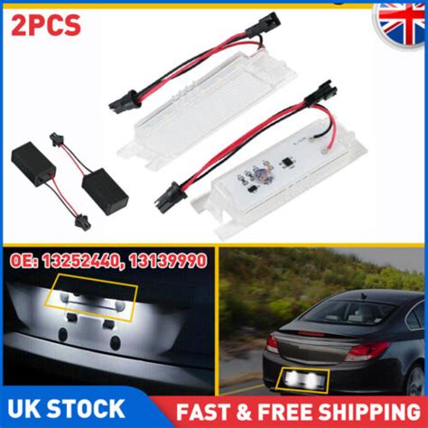 For Vauxhall Astra Insignia H J Corsa D C Canbus Led License Number