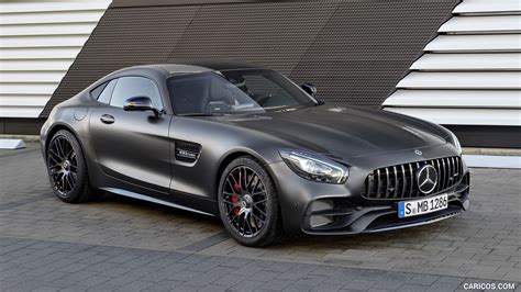 2018 Mercedes Amg Gt C Coupe Edition 50 Color Graphite Grey Magno Front Three Quarter Caricos