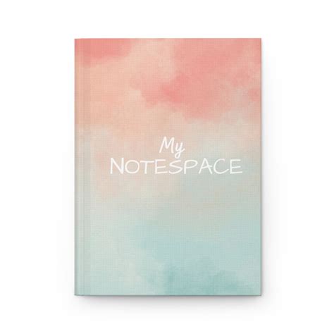 Watercolor Aesthetic Notebook Cover: Diary Pink and Blue My Notespace ...