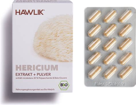 Hericium Extrakt Pulver Kapseln Bio Hawlik Vitalabo