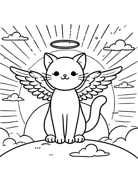 Free Fall Cat Coloring Pages Printable