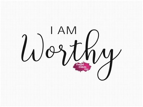 I Am Worthy Graphic By Angelcakesetc · Creative Fabrica