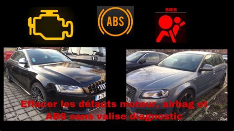 Effacer les défauts moteur airbag et ABS sans valise diagnostic YouTube