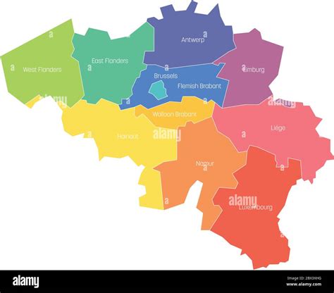 Provinces Of Belgium Map Of Regional Country Administrative Divisions