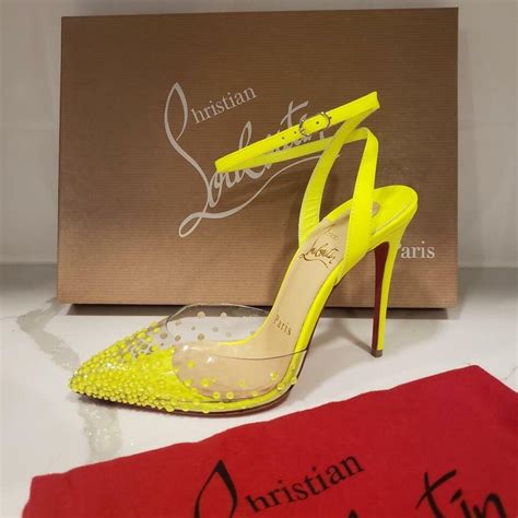 Christian Louboutin Spikaqueen Pvc Crystal Strass Sandals Heels