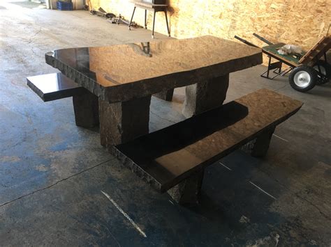 Basalt Dining Table Stone Garden Furniture And Elements