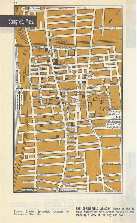 Spokane Washington Map City Map Street Map Mid Century - Etsy