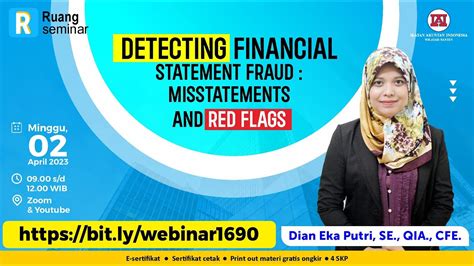 Webinar Nasional Detecting Financial Statement Fraud Misstatements And Red Flags Youtube