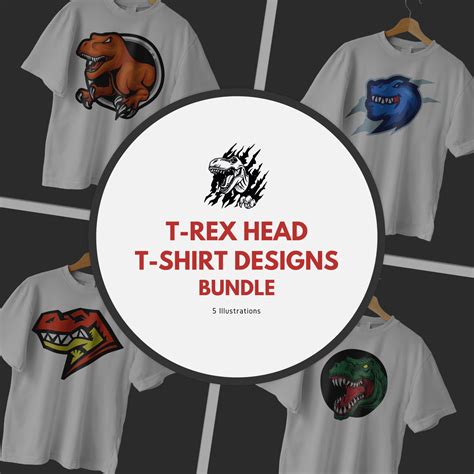 T Rex Silhouette SVG T Shirt Designs Bundle Master Bundles