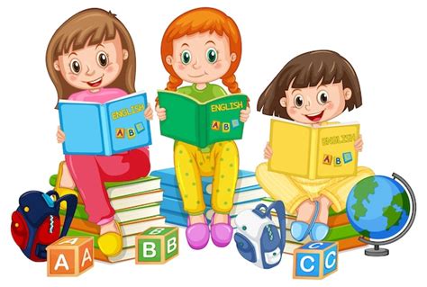 Reading Kids Clipart Commercial Use Vector Graphics Digital | lupon.gov.ph