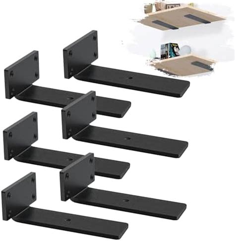 MLOQI Scaffold Board Shelf Brackets Black Shelf Brackets Heavy Duty 5mm