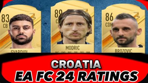 EA FC 24 BIGGEST CROATIA RATING UPGRADES FIFA 24 Ft Gvardiola