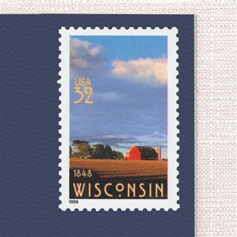 32 Wisconsin Statehood Pack Of 25 Unused Stamps From 1998