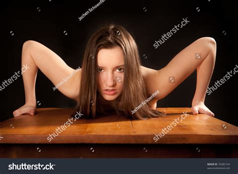 Portrait Beautiful Nude Woman Bending Over Stock Photo 70282144 Shutterstock
