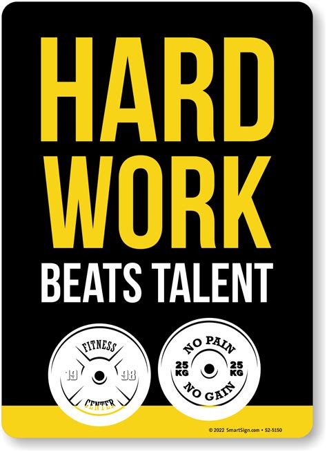 Hard Work Beats Talent Signs, SKU: S2-5150