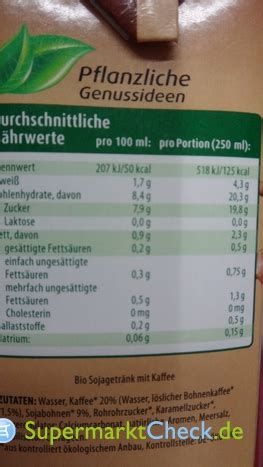 Berief Soja Fit Drink Bio Cappuccino Preis Angebote Kalorien Nutri