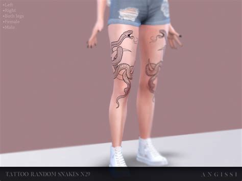 The Sims Resource Tattoo Random Snakes N29 In 2022 Sims 4 Tattoos