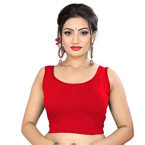 Cotton Lycra Red Stretchable Blouses At Rs 110 Piece In Surat Id