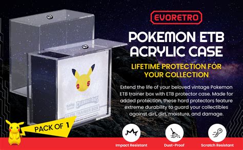 Amazon EVORETRO Clear Acrylic Case Compatible With Pokemon ETB 4