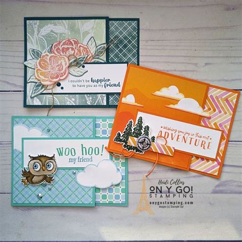 Quick And Easy Fun Fold Card Design With Patterned Paper From Stampin