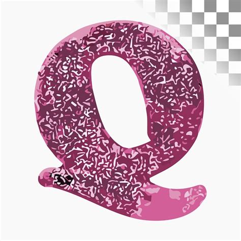 Dise O De Letras Q Fuente Elegante Brillo Rosa Alfabeto Vector Premium