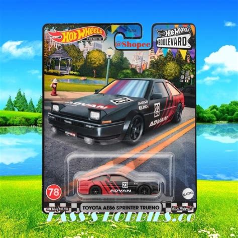 Hot Wheelstm Premium Boulevard Toyota Ae Sprinter Trueno Advan Racing