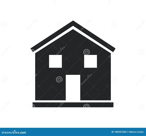 Icono De La Casa Ilustrado En Vector Sobre Fondo Blanco Stock De